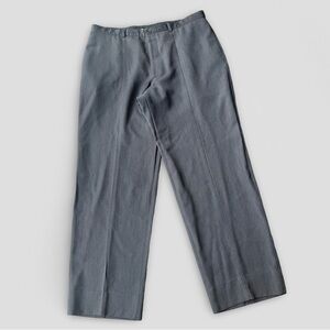 Armani Collezion Pure Wool Grey Cropped Trouser Pants Made in Italy